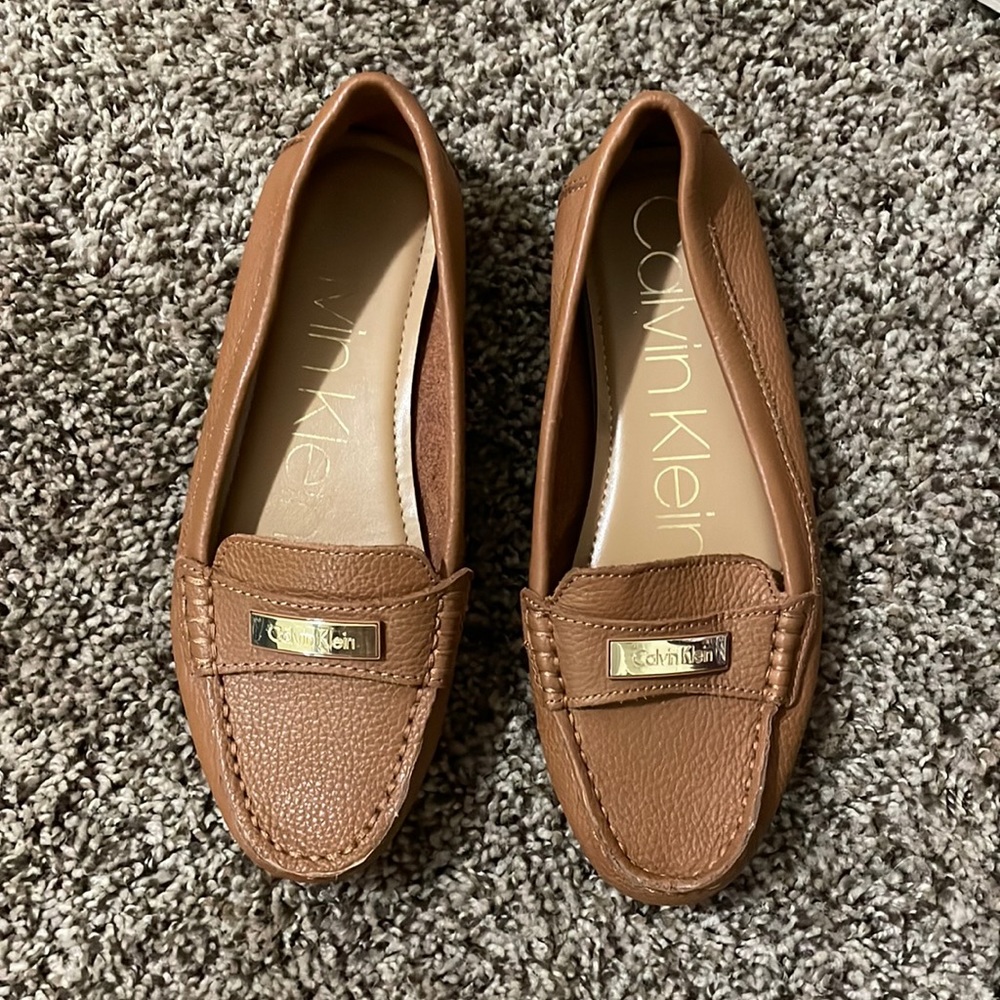 Calvin Klein Brown Leather Loafers